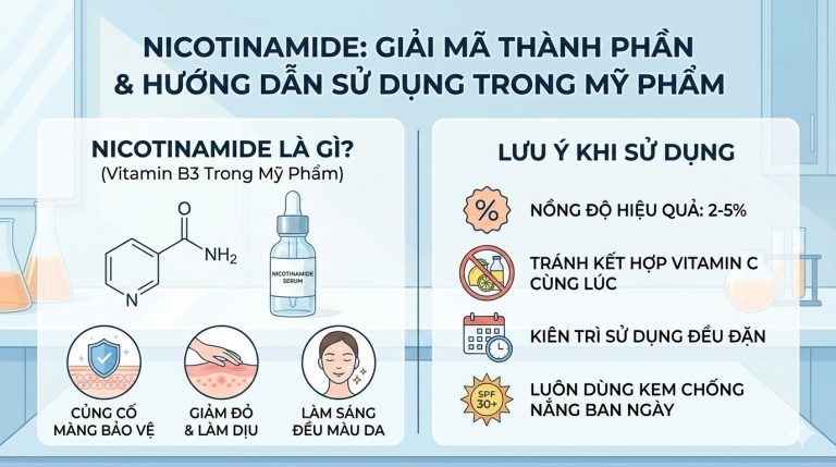 Nicotinamide là gì? Lưu ý khi sử dụng Nicotinamide trong mỹ phẩm