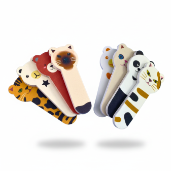 bộ dũa bóng móng tay hàn quốc gấu và mèo